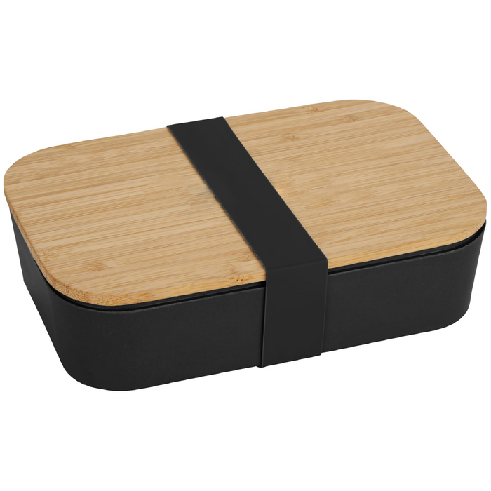 Angle-Right and Blank view of the Bamboo Fiber Lunch Box with Cutting Board Lid