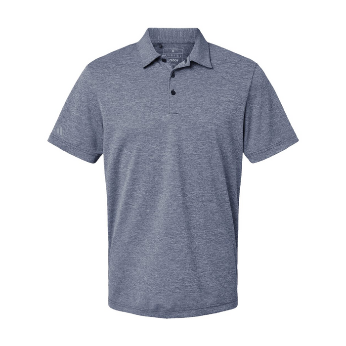 Front view of the Adidas Heathered Polo -