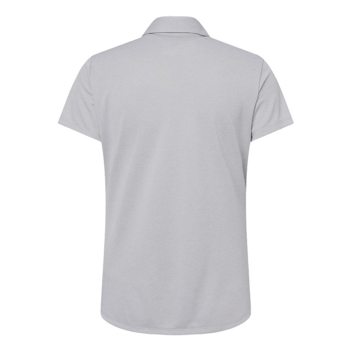 Rear view of the Adidas Women's Heathered Polo