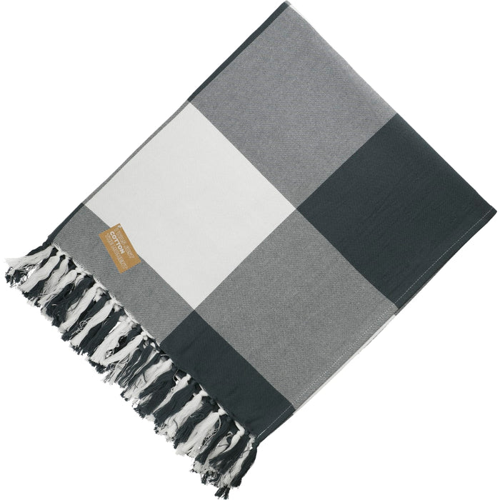 Field & Co. 100% Organic Cotton Check Throw Blanket