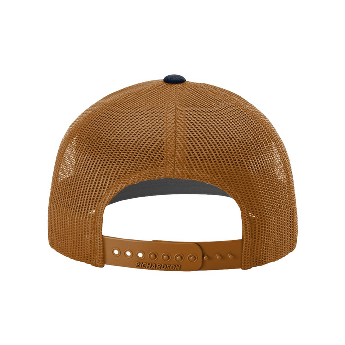 Rear view of the Richardson Snapback Trucker Cap -