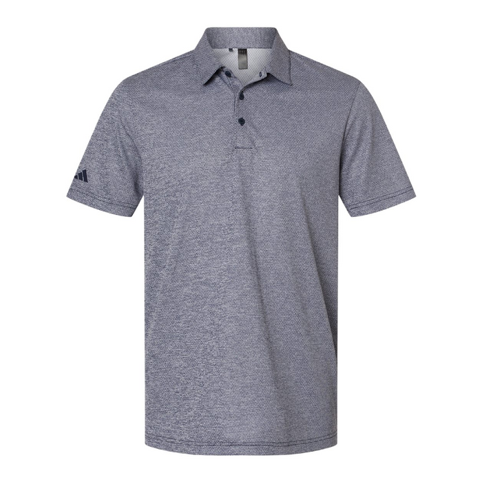 Front view of the Adidas Space Dyed Polo -