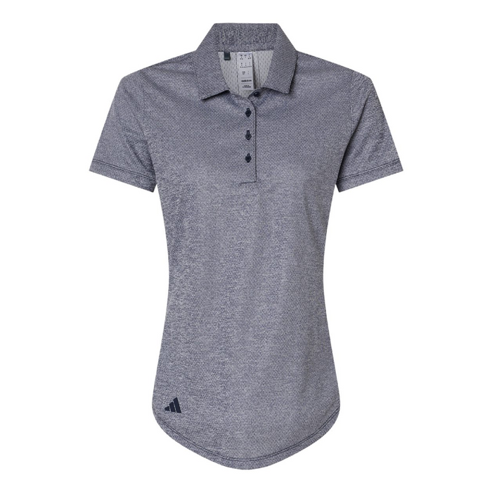 Front view of the Adidas Women's Space Dyed Polo