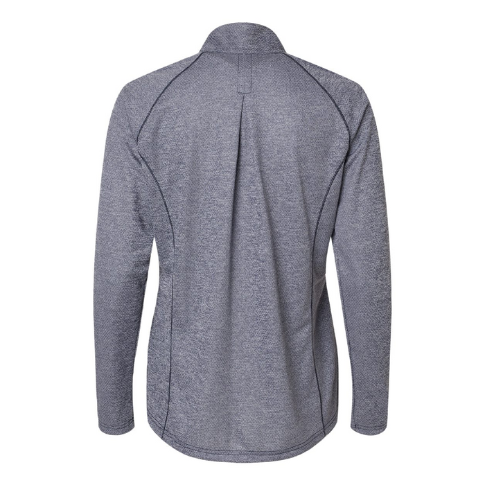 Rear view of the Adidas Women's Space Dyed Quarter-Zip Pullover -