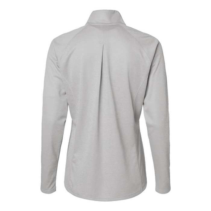 Rear view of the Adidas Women's Space Dyed Quarter-Zip Pullover -