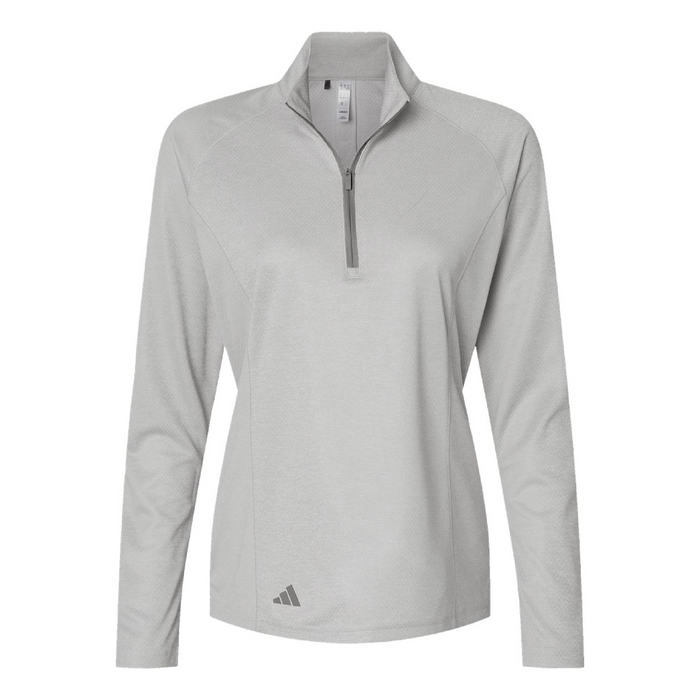 Front view of the Adidas Women's Space Dyed Quarter-Zip Pullover -