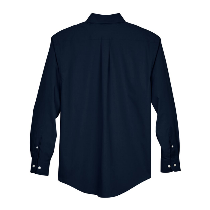 Rear view of the Men's Crown Collection® Broadcloth Woven Dress Shirt -