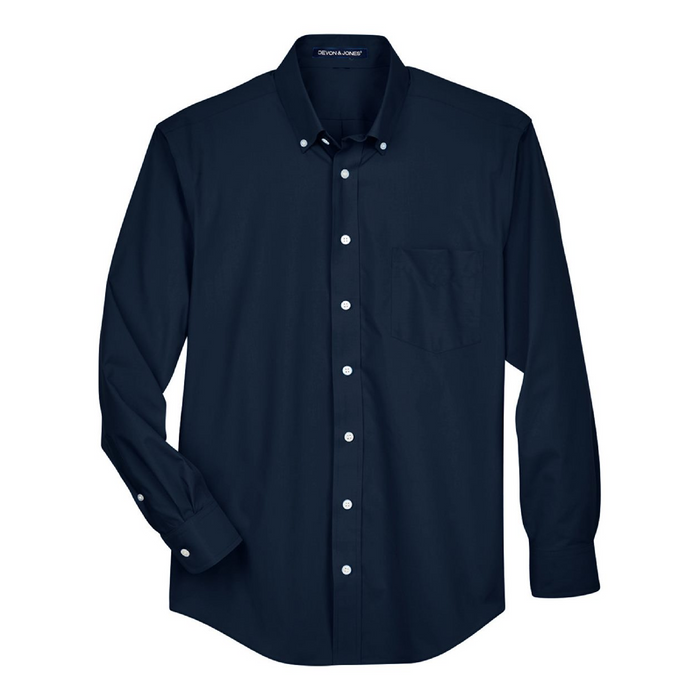 Front view of the Men's Crown Collection® Broadcloth Woven Dress Shirt -