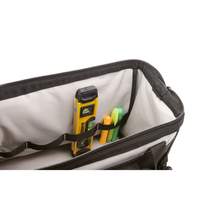 Angle-Right and Blank view of the 14" Molded Base Tool Bag