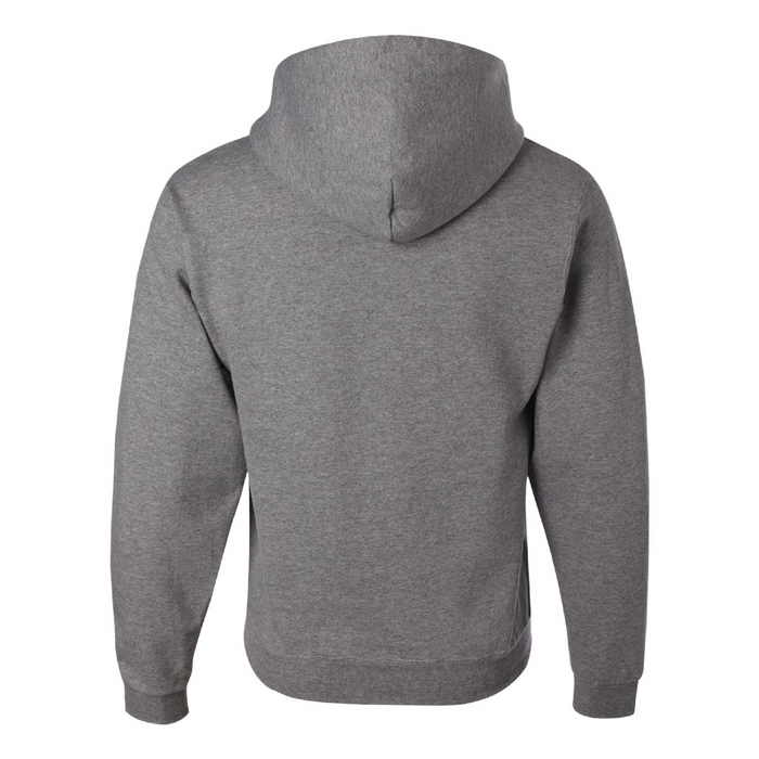 Rear view of the JERZEES NuBlend® Hooded Sweatshirt -