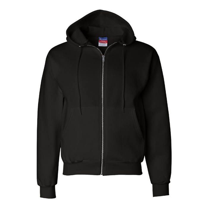 Front view of the Champion Powerblend® Full-Zip Hooded Sweatshirt -