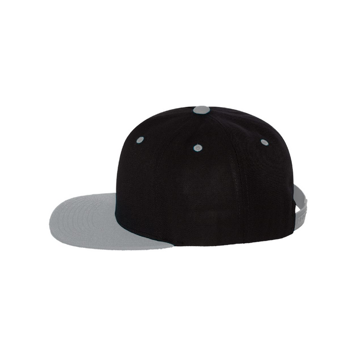 Left view of the Premium Flat Bill Snapback Cap -