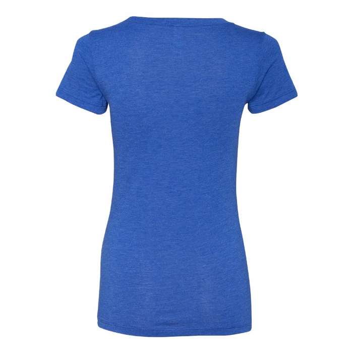 Rear view of the BELLA + CANVAS Women's Triblend Tee -