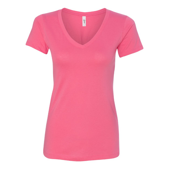 Front view of the Next Level Women's Ideal V-Neck T-Shirt -