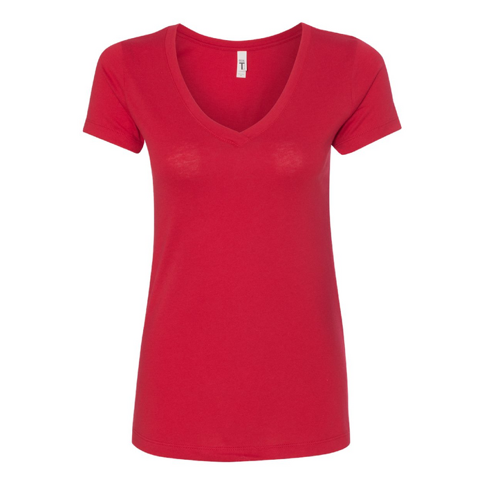 Front view of the Next Level Women's Ideal V-Neck T-Shirt -