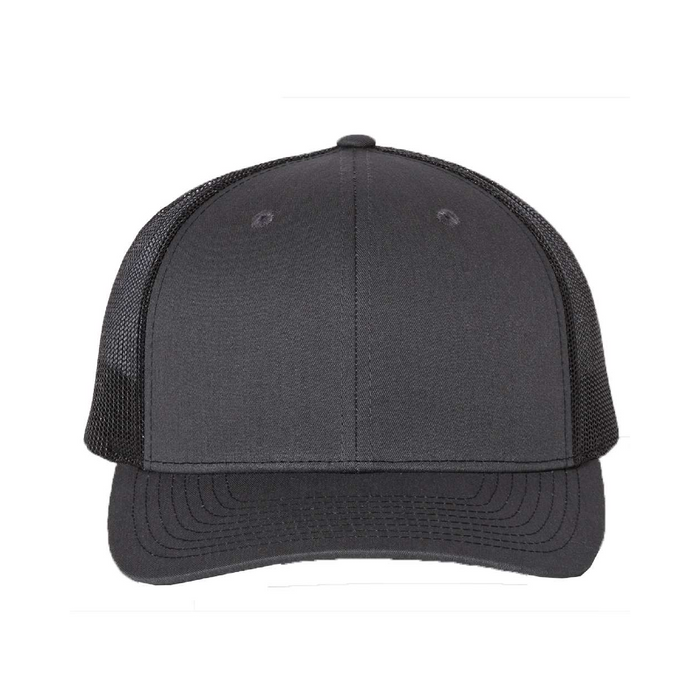 Front view of the Richardson Snapback Trucker Cap -