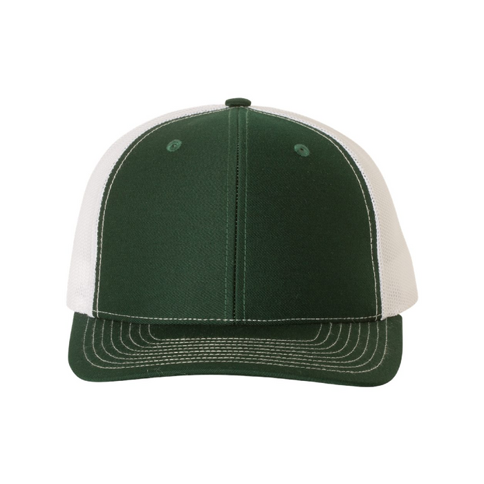 Front view of the Richardson Snapback Trucker Cap -