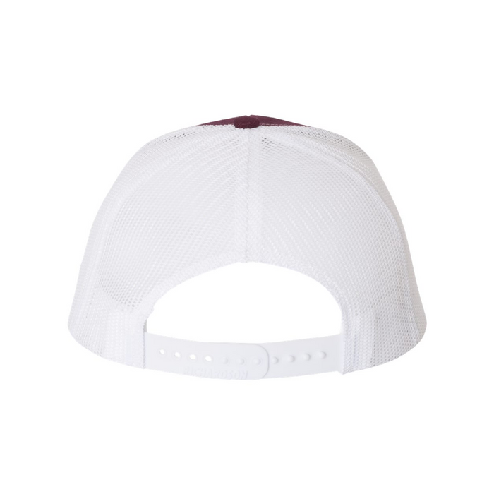Rear view of the Richardson Snapback Trucker Cap -