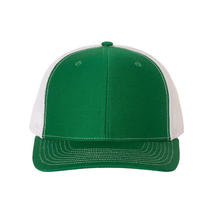 Front view of the Richardson Snapback Trucker Cap -