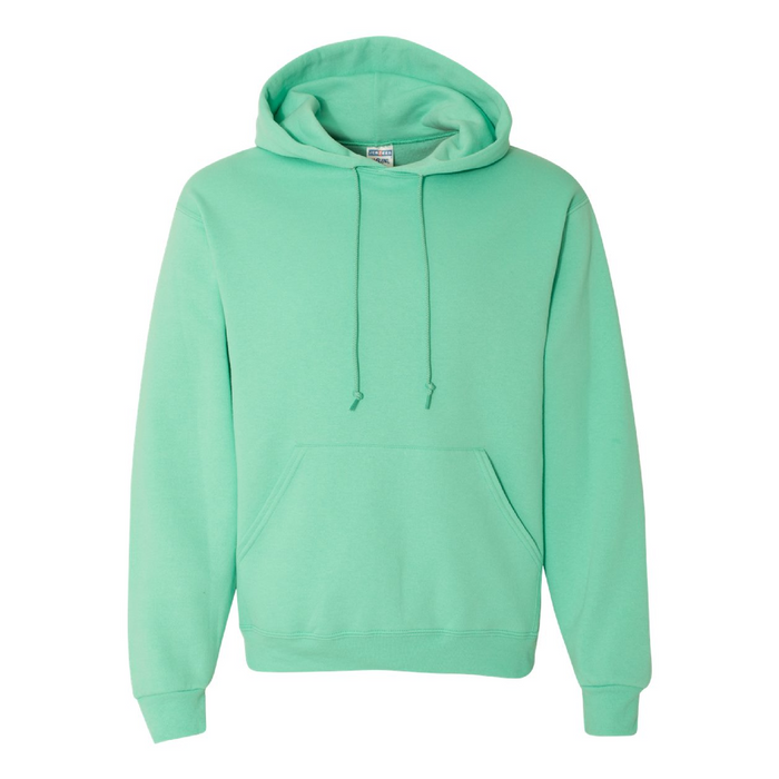 Front view of the JERZEES NuBlend® Hooded Sweatshirt -