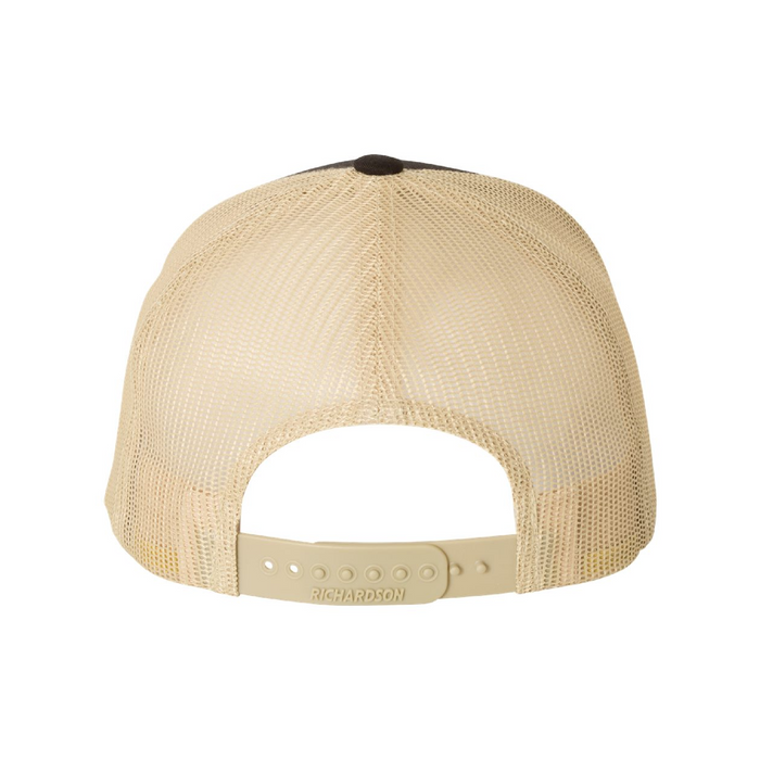 Rear view of the Richardson Snapback Trucker Cap -