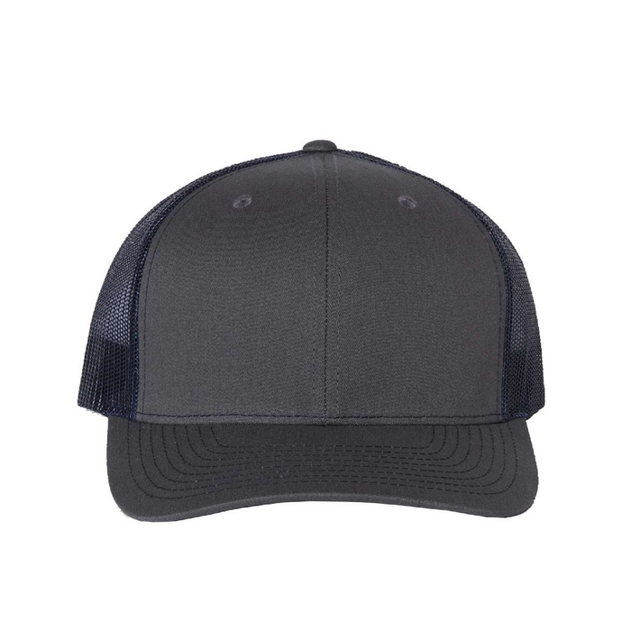 Front view of the Richardson Snapback Trucker Cap -