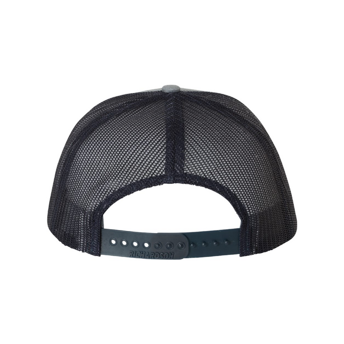 Rear view of the Richardson Snapback Trucker Cap -