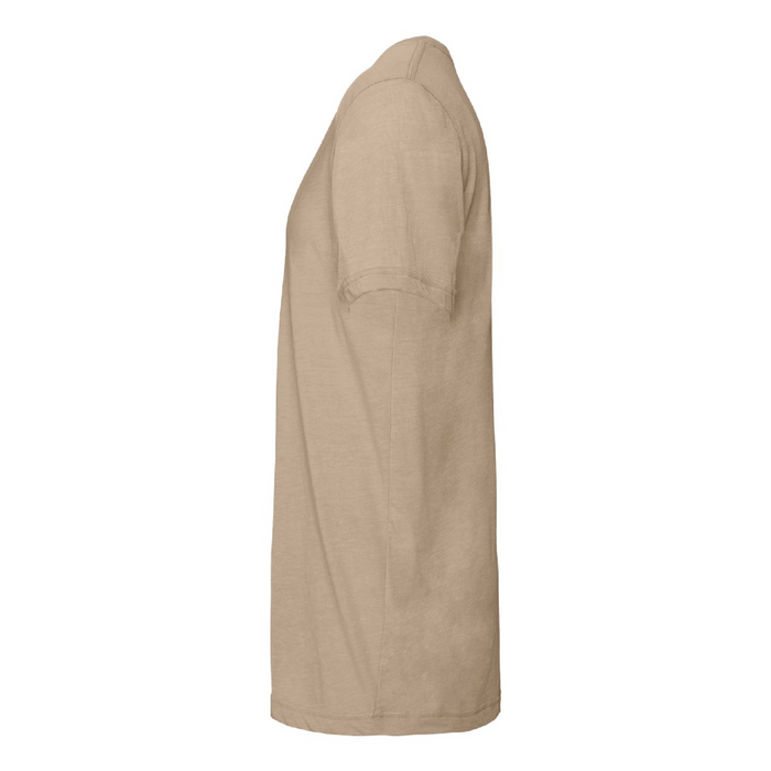 Left view of the BELLA + CANVAS Triblend Tee -
