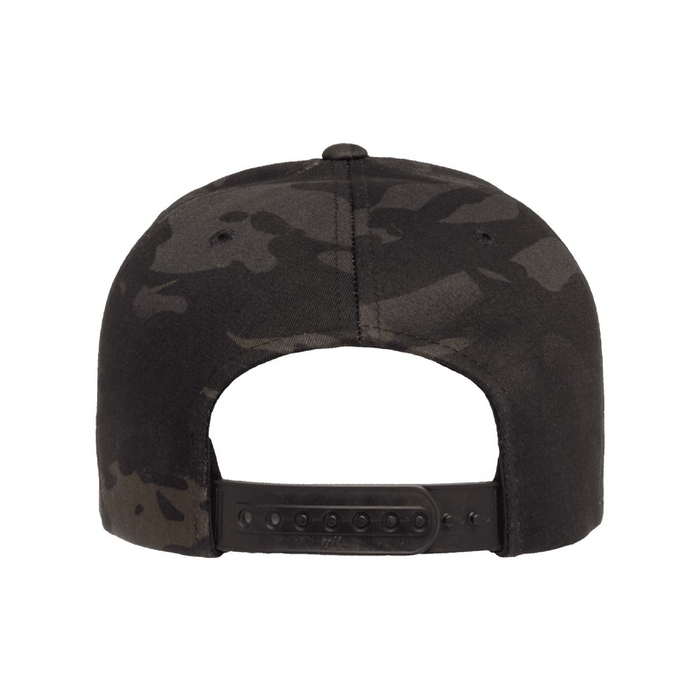 Rear view of the Premium Flat Bill Snapback Cap -