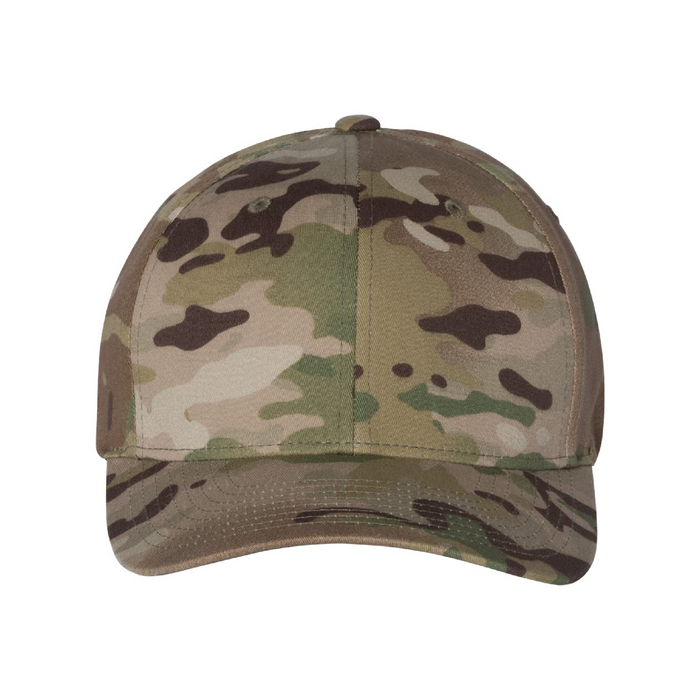 Front view of the Flexfit Cotton Blend Cap -