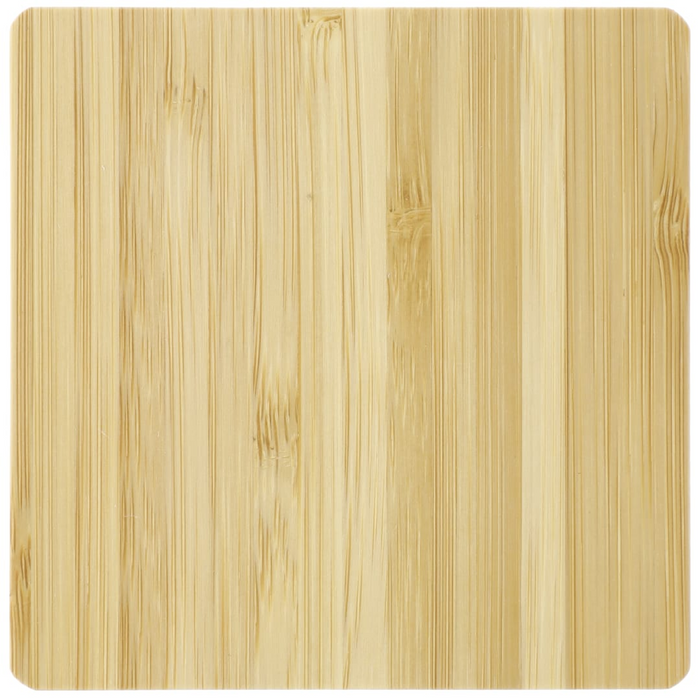 Front and Blank view of the FSC Bamboo Wireless Charging Pad with Dual Outputs