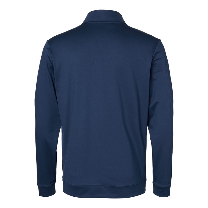 Rear view of the Adidas Performance Textured Quarter-Zip Pullover -
