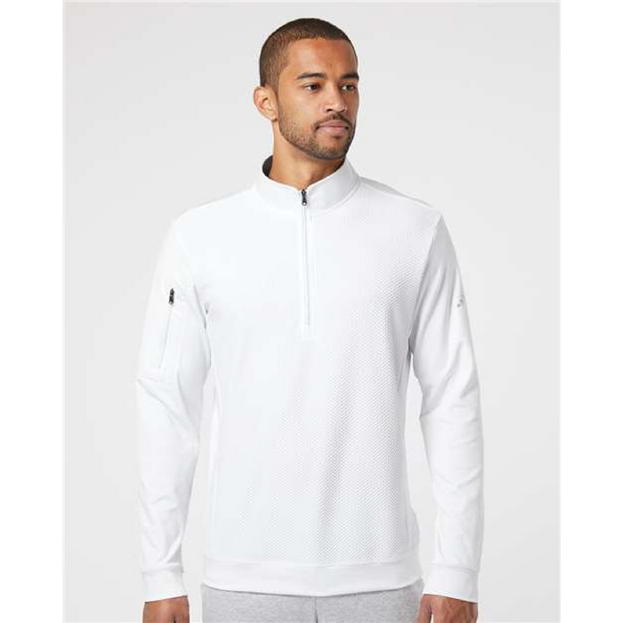 Adidas Performance Textured Quarter-Zip Pullover -