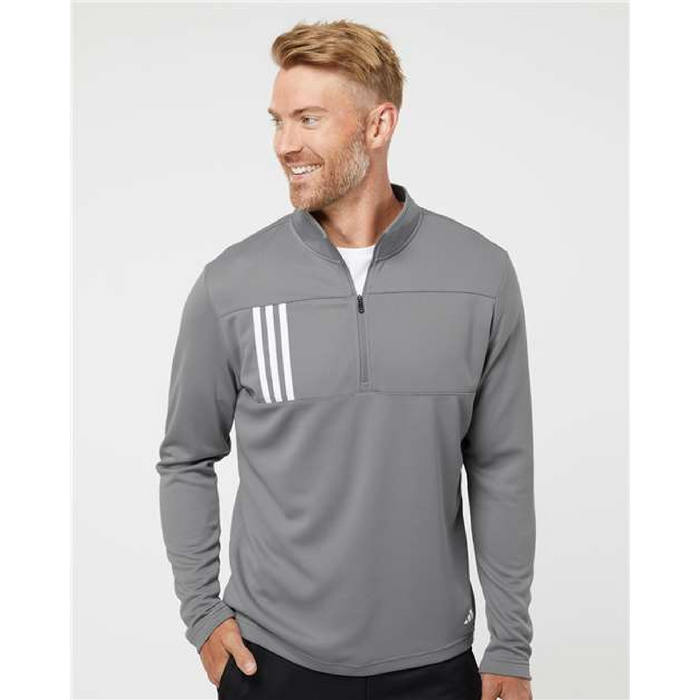 Adidas 3-Stripes Double Knit Quarter-Zip Pullover