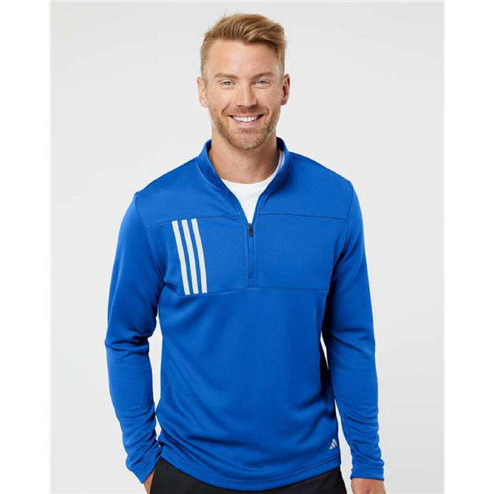 Adidas 3-Stripes Double Knit Quarter-Zip Pullover