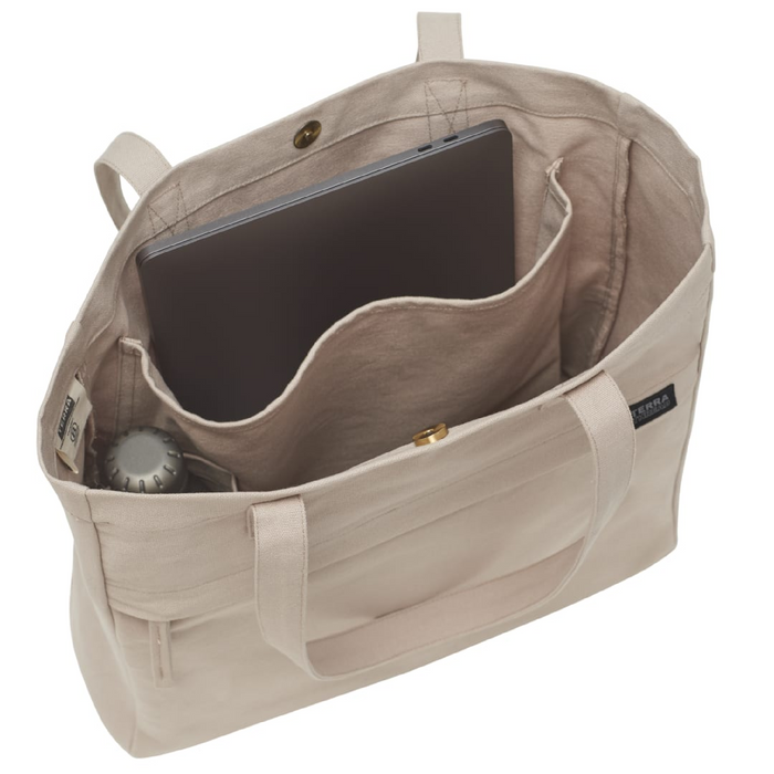 Angle-Right and Blank view of the Fairtrade Executuive Work Tote