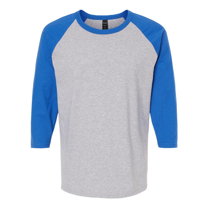 Front view of the Raglan Three-Quarter Sleeve Baseball T-Shirt -