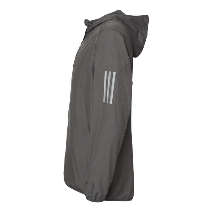 Left view of the Adidas Hooded Full-Zip Windbreaker -