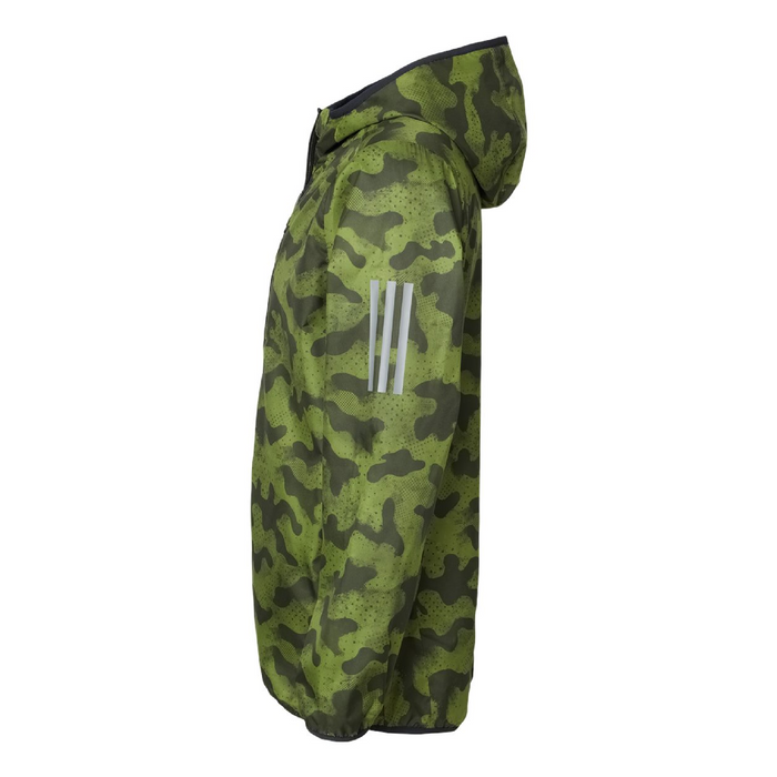 Left view of the Adidas Hooded Full-Zip Windbreaker -