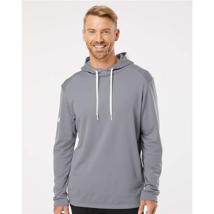 Adidas Textured Mixed Media Hooded Sweatshirt -