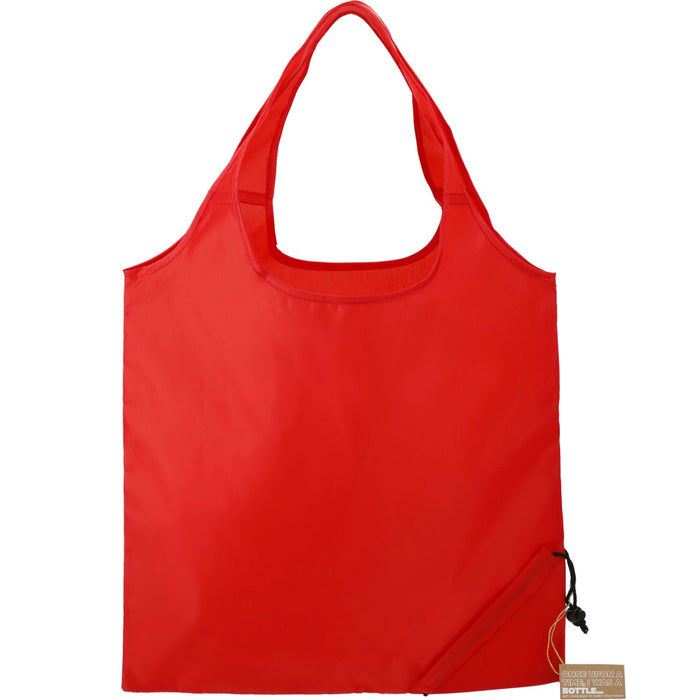 Front and Blank view of the Bungalow RPET Foldable Shopper Tote