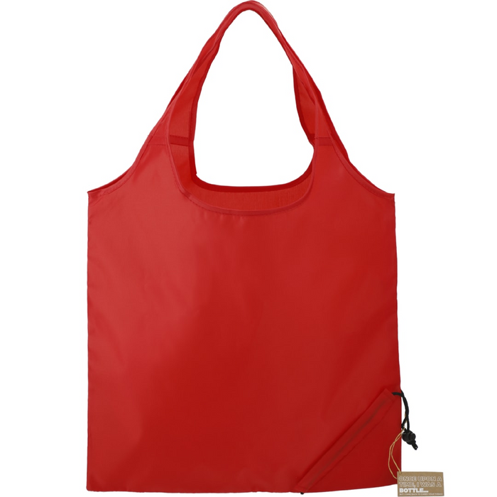Front and Blank view of the Bungalow RPET Foldable Shopper Tote
