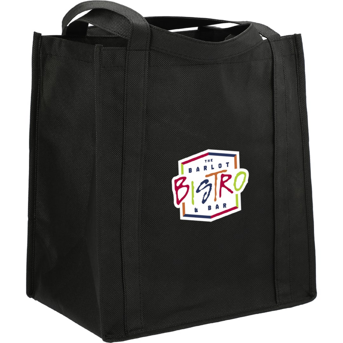 Angle-Right view of the Little Juno Non-Woven Grocery Tote