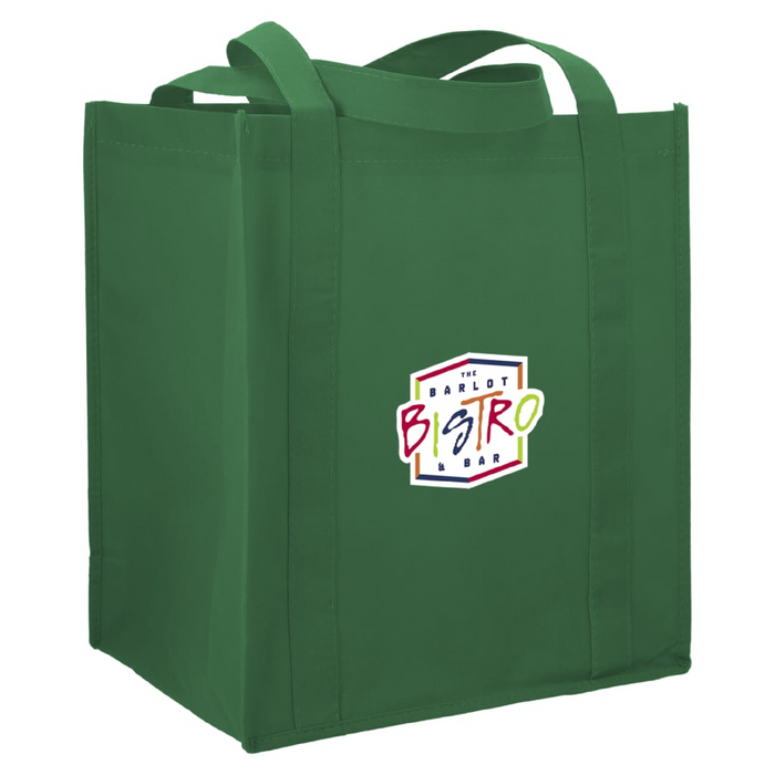 Angle-Right view of the Little Juno Non-Woven Grocery Tote