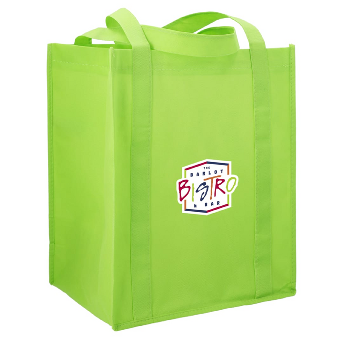 Angle-Right view of the Little Juno Non-Woven Grocery Tote