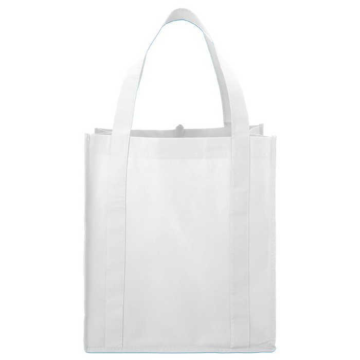 Front and Blank view of the Little Juno Non-Woven Grocery Tote