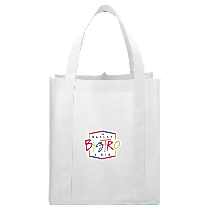 Front and Part Default Image view of the Little Juno Non-Woven Grocery Tote