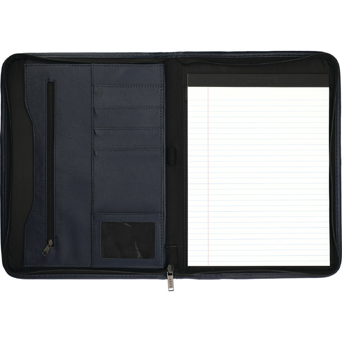Front view of the Zippered Padfolio