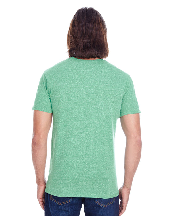 Rear view of the Threadfast Unisex Triblend Short-Sleeve T-Shirt