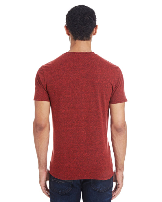 Rear view of the Threadfast Unisex Triblend Short-Sleeve T-Shirt